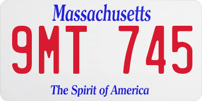 MA license plate 9MT745