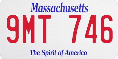 MA license plate 9MT746
