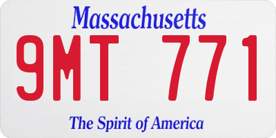 MA license plate 9MT771