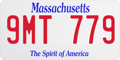 MA license plate 9MT779