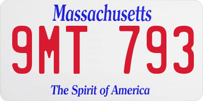 MA license plate 9MT793