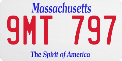 MA license plate 9MT797