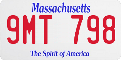 MA license plate 9MT798
