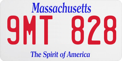 MA license plate 9MT828