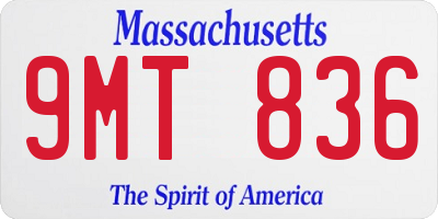 MA license plate 9MT836