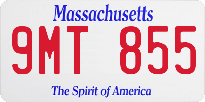 MA license plate 9MT855