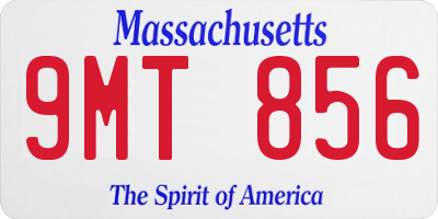 MA license plate 9MT856