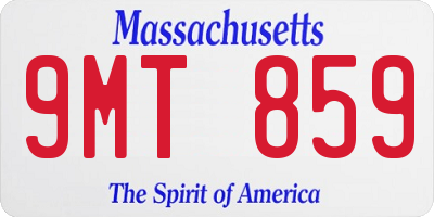 MA license plate 9MT859