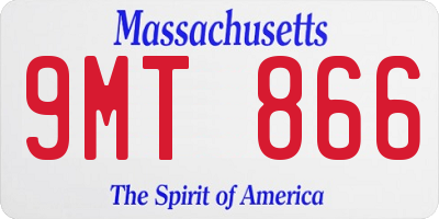 MA license plate 9MT866