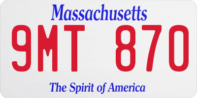 MA license plate 9MT870