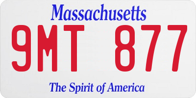 MA license plate 9MT877