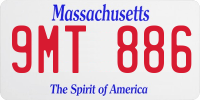 MA license plate 9MT886