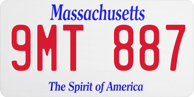 MA license plate 9MT887