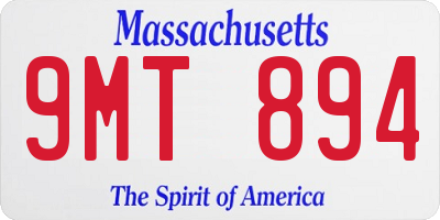 MA license plate 9MT894