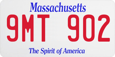 MA license plate 9MT902