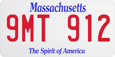 MA license plate 9MT912