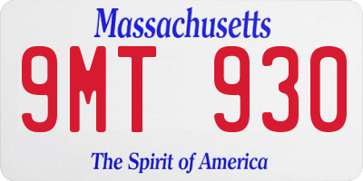 MA license plate 9MT930