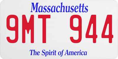MA license plate 9MT944