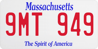 MA license plate 9MT949