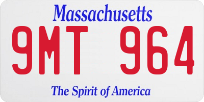MA license plate 9MT964