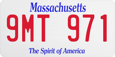 MA license plate 9MT971