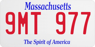 MA license plate 9MT977