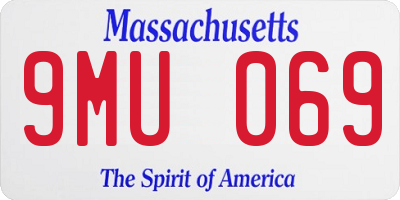 MA license plate 9MU069