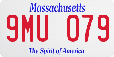 MA license plate 9MU079