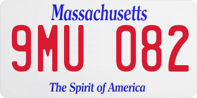 MA license plate 9MU082