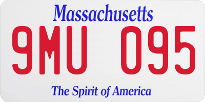MA license plate 9MU095