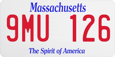 MA license plate 9MU126