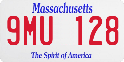 MA license plate 9MU128