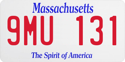 MA license plate 9MU131