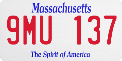 MA license plate 9MU137