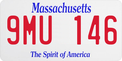 MA license plate 9MU146