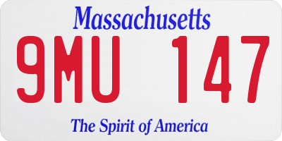 MA license plate 9MU147