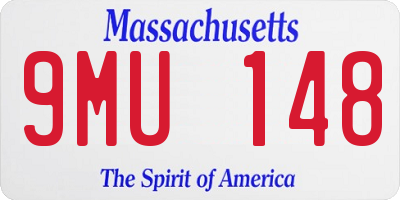 MA license plate 9MU148