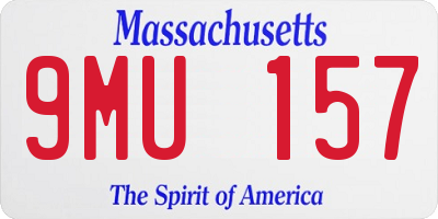 MA license plate 9MU157