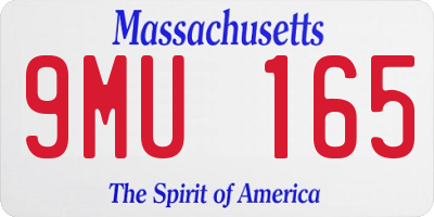 MA license plate 9MU165