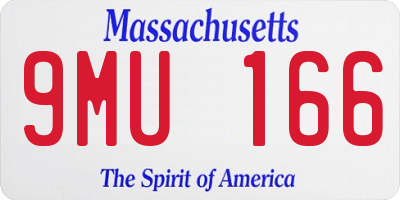 MA license plate 9MU166