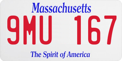 MA license plate 9MU167