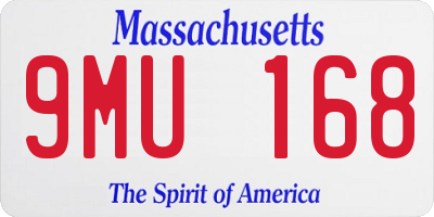 MA license plate 9MU168