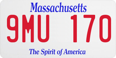 MA license plate 9MU170