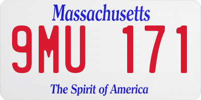 MA license plate 9MU171