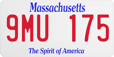MA license plate 9MU175