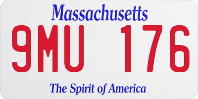 MA license plate 9MU176