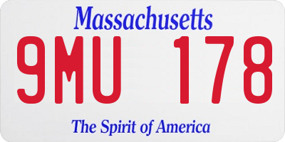 MA license plate 9MU178
