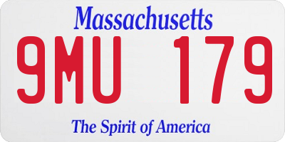 MA license plate 9MU179