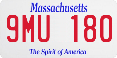 MA license plate 9MU180