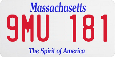MA license plate 9MU181